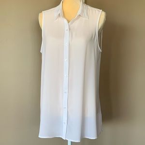 Express white sleeveless shirt, size Large